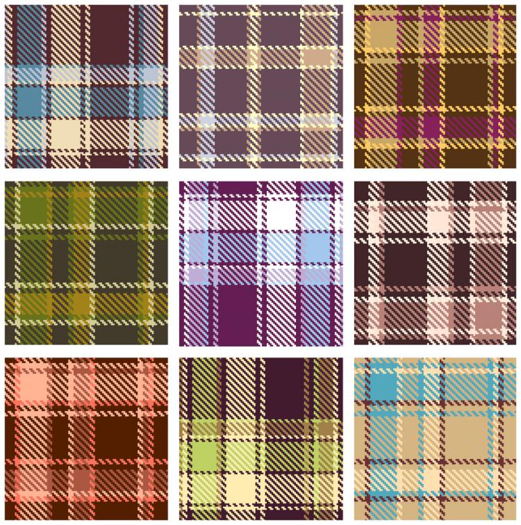 free vector Plaid patterns 02 vector